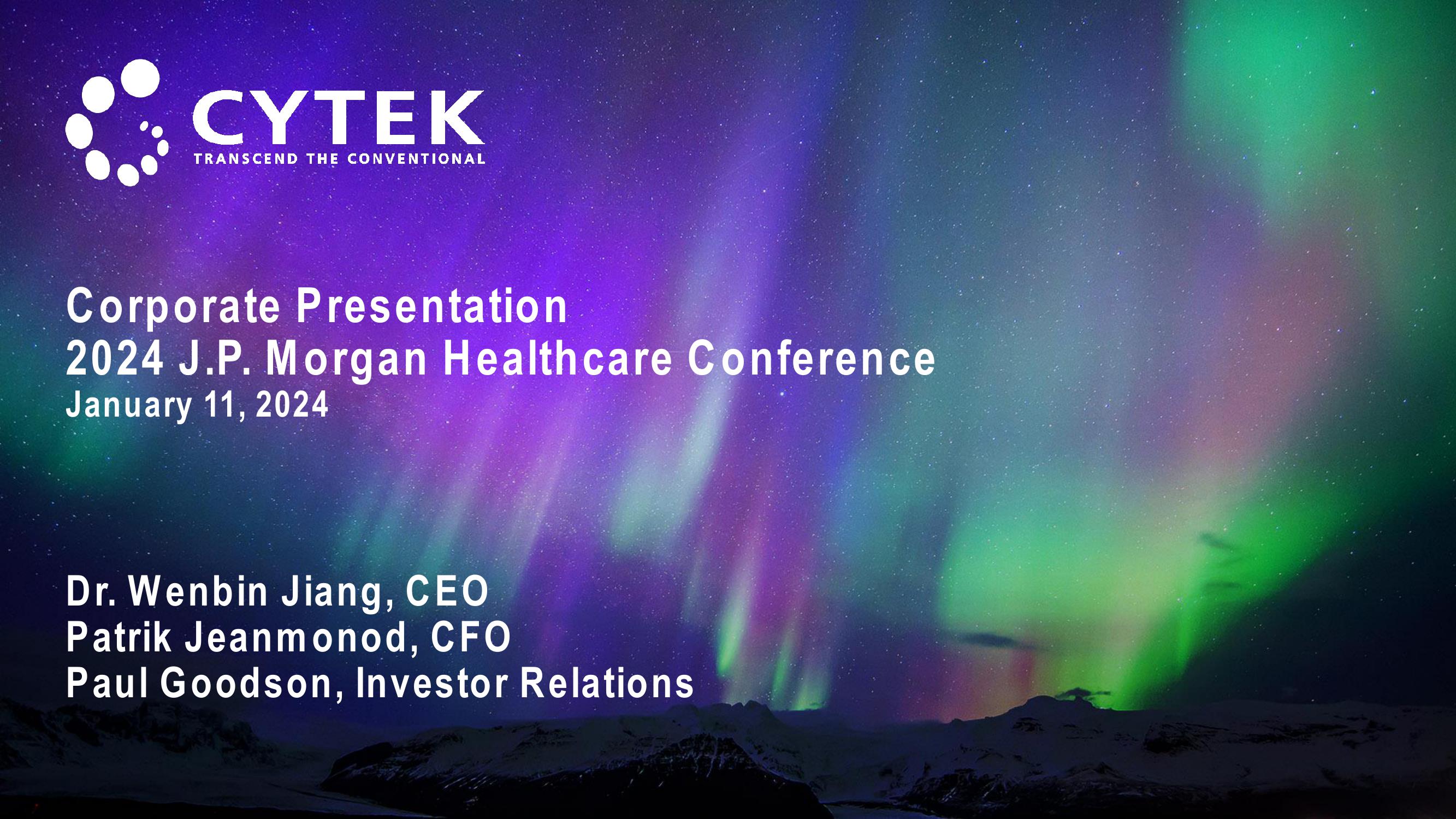 Cytek Investor Conference Presentation Deck image