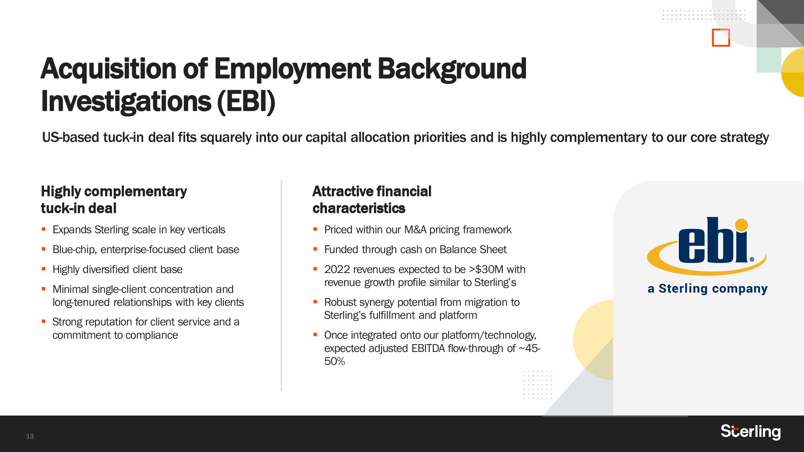 Sterling Results Presentation Deck slide image #13