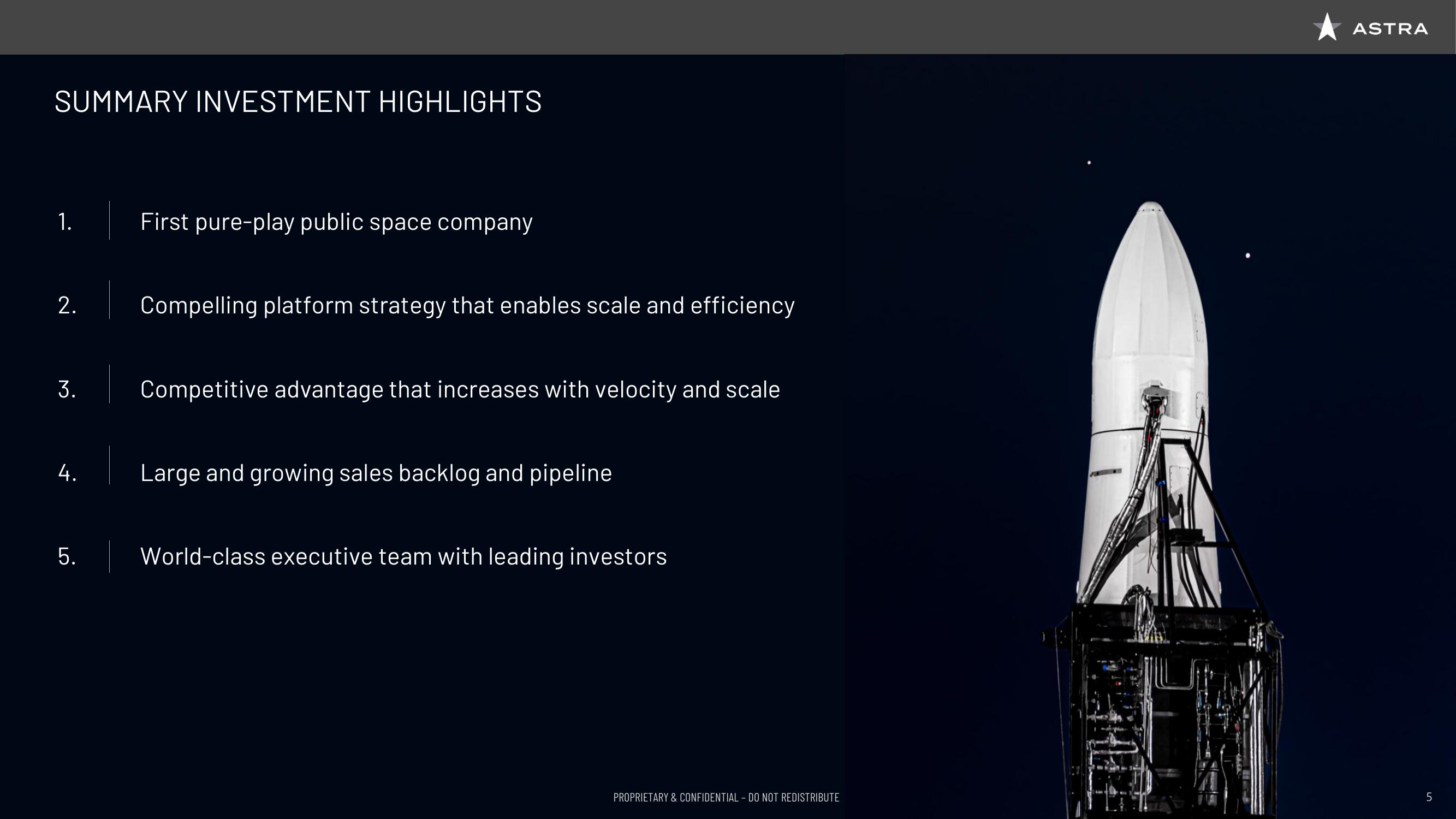 Astra SPAC Presentation Deck slide image #6