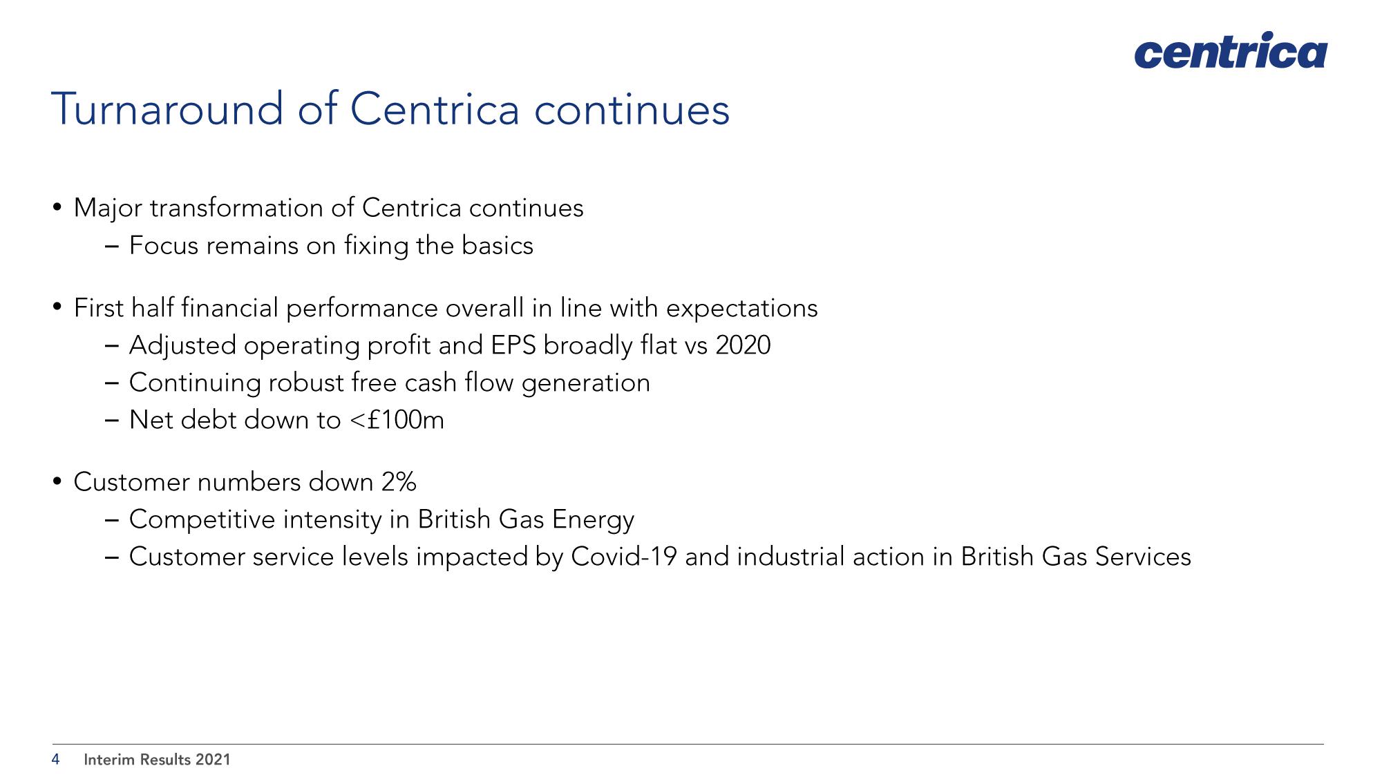 Centrica Results Presentation Deck slide image #4