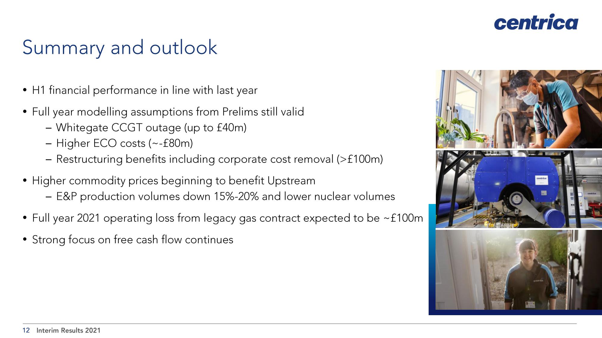 Centrica Results Presentation Deck slide image #12