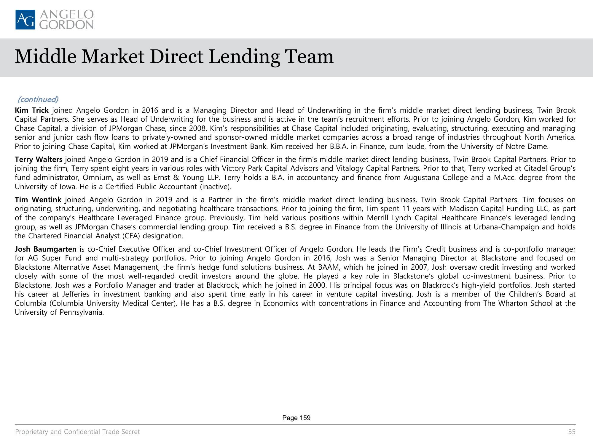 AG Direct Lending SMA slide image #35