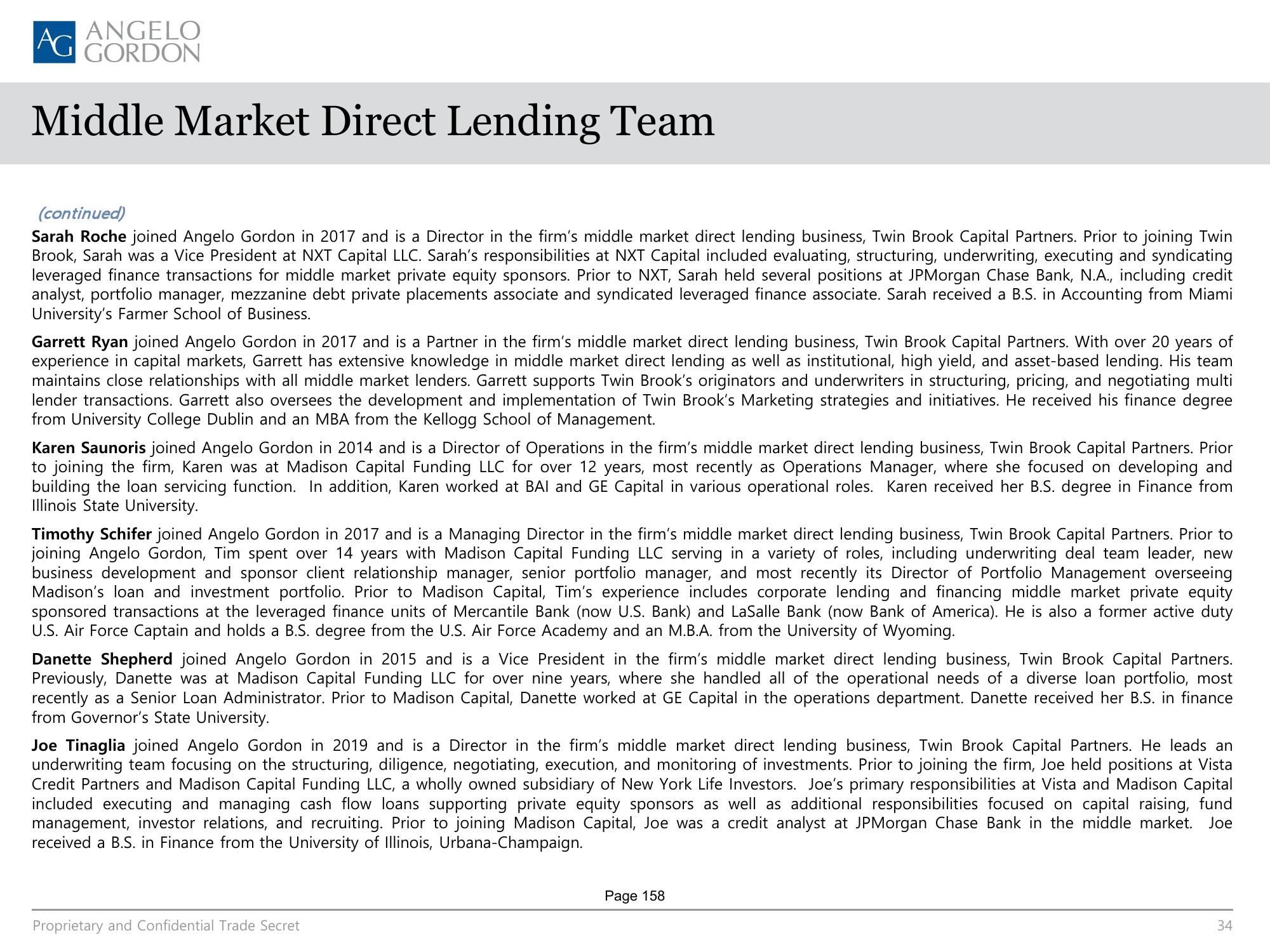 AG Direct Lending SMA slide image #34