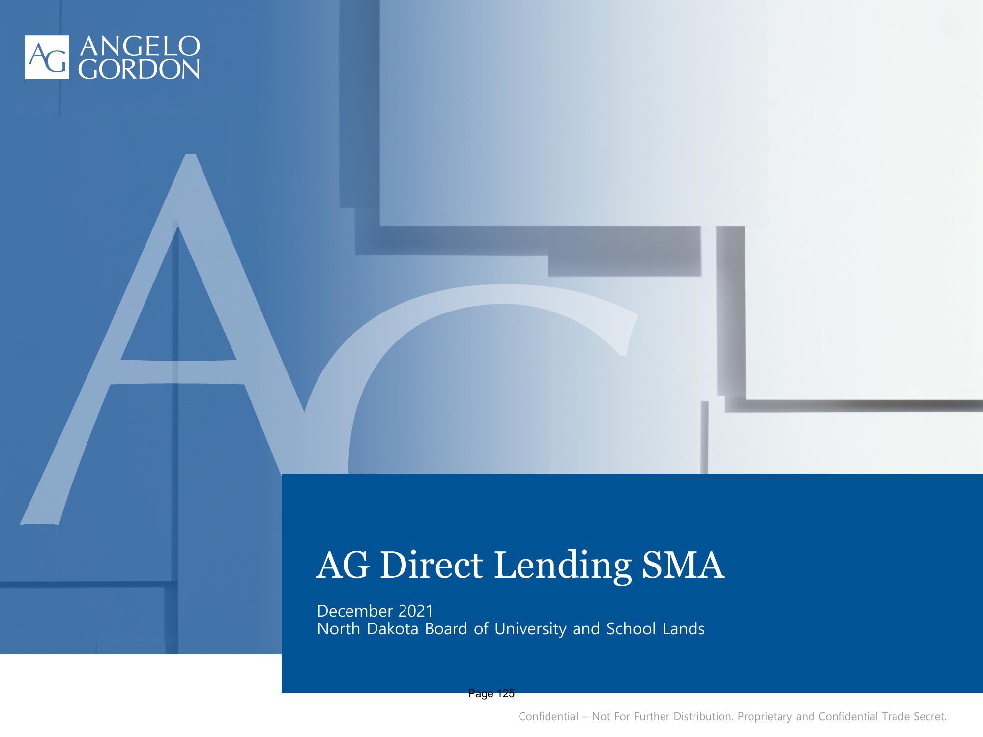 AG Direct Lending SMA image