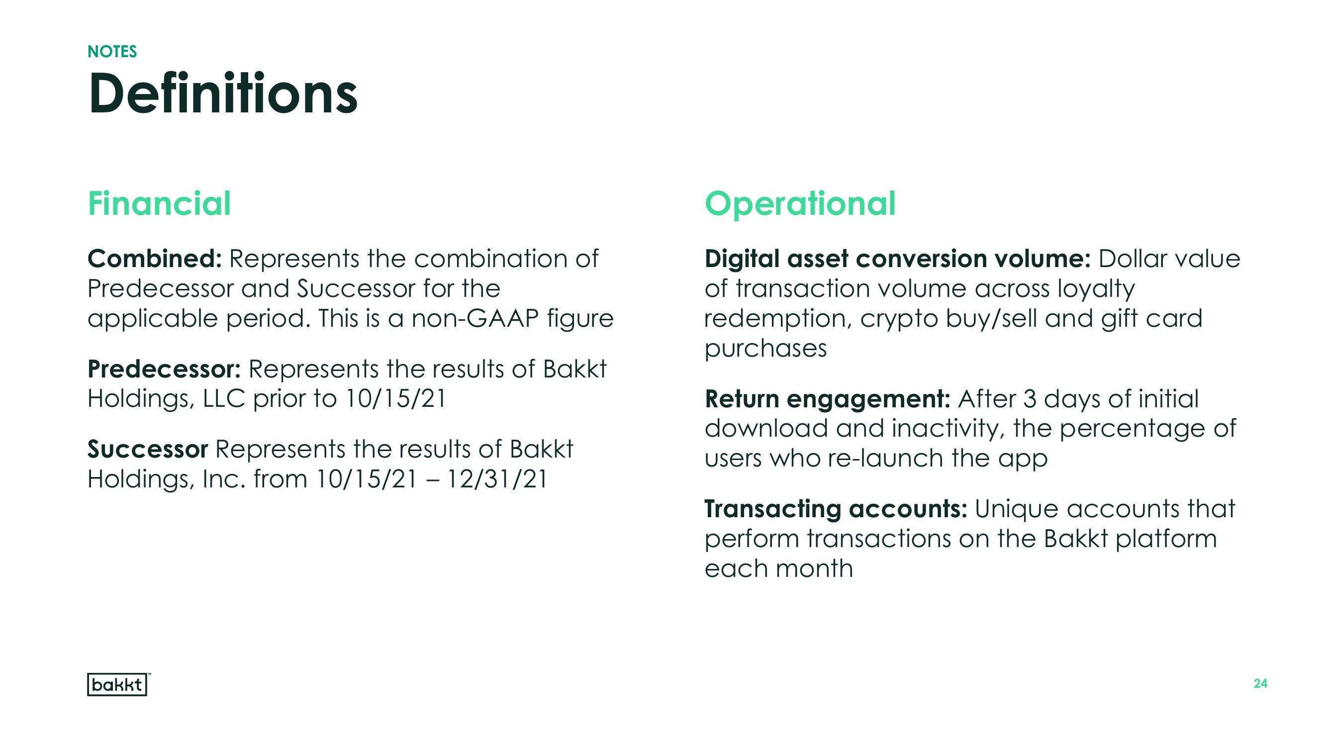 Bakkt Results Presentation Deck slide image #24