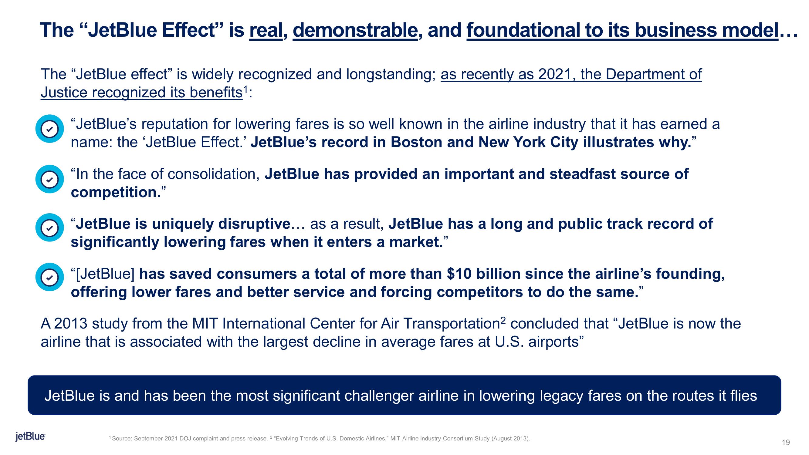 jetBlue Mergers and Acquisitions Presentation Deck slide image #19