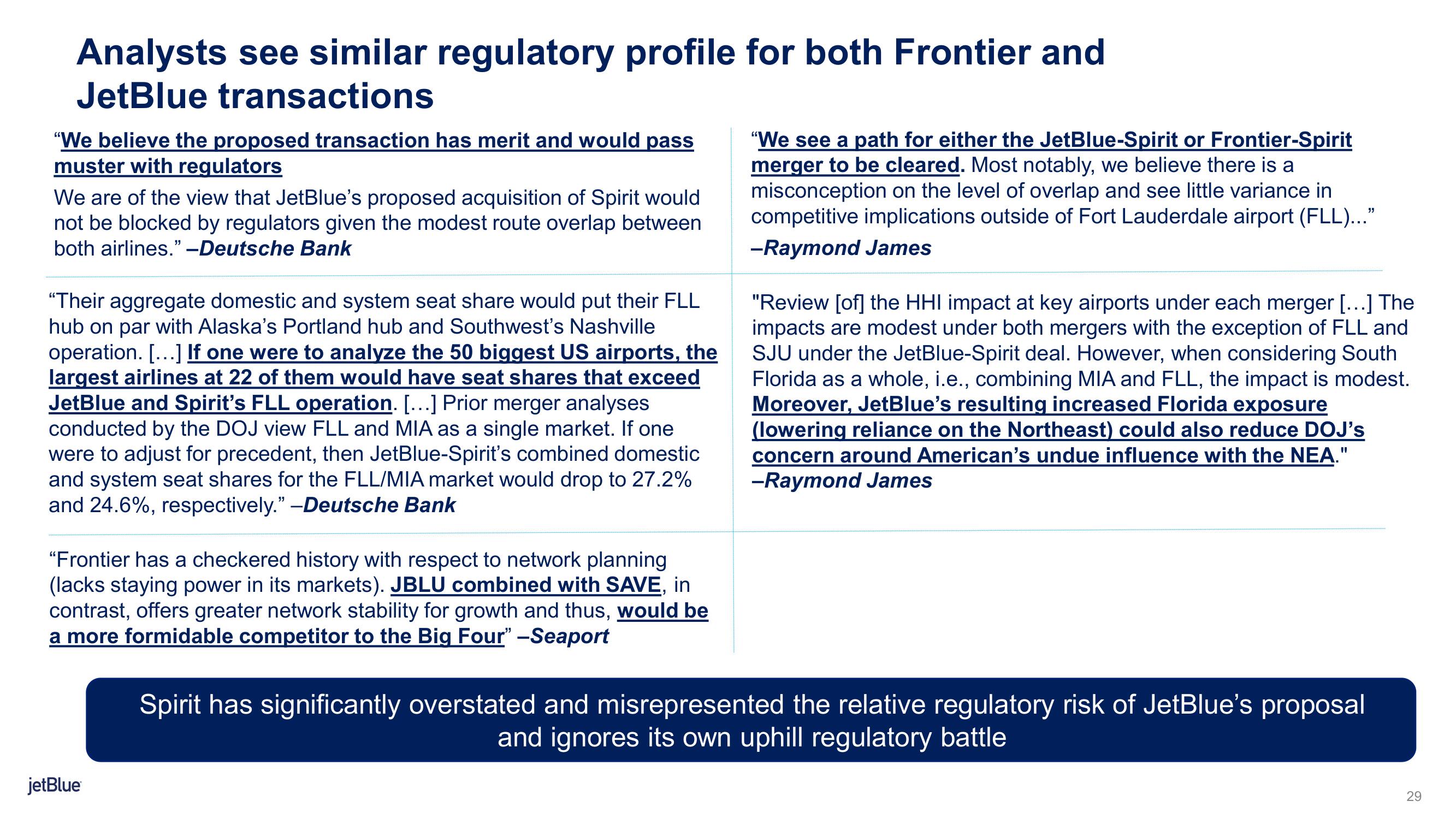 jetBlue Mergers and Acquisitions Presentation Deck slide image #29