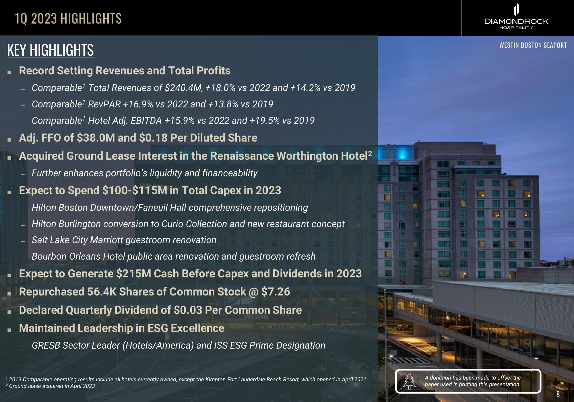 DiamondRock Hospitality Investor Presentation Deck slide image #8