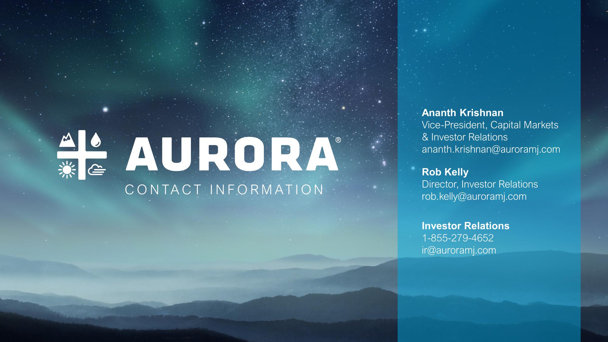 Aurora: Investor Presentation slide image #20