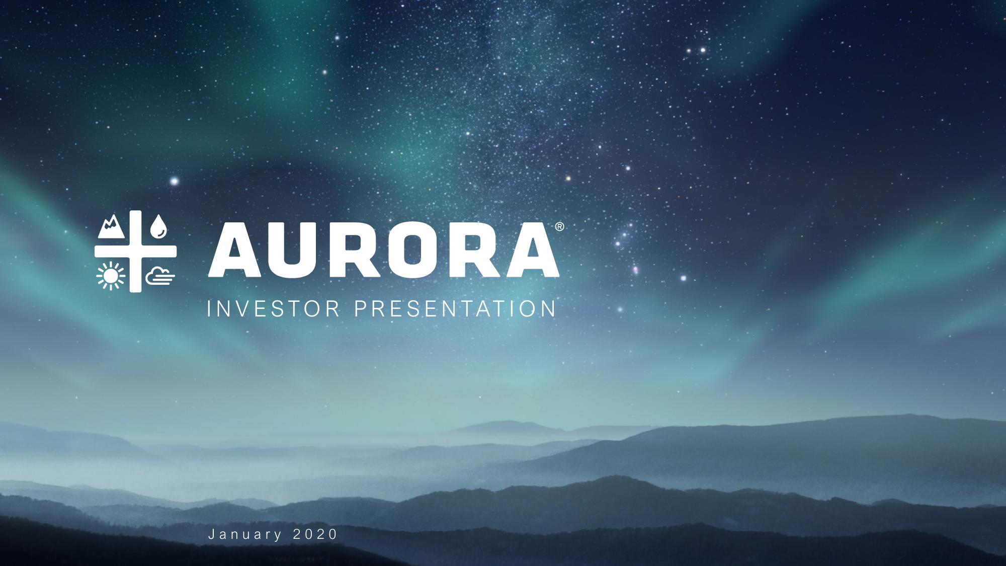 Aurora: Investor Presentation image