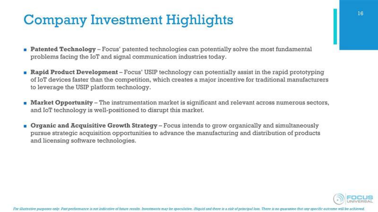 Focus Universal IPO Presentation Deck slide image #16