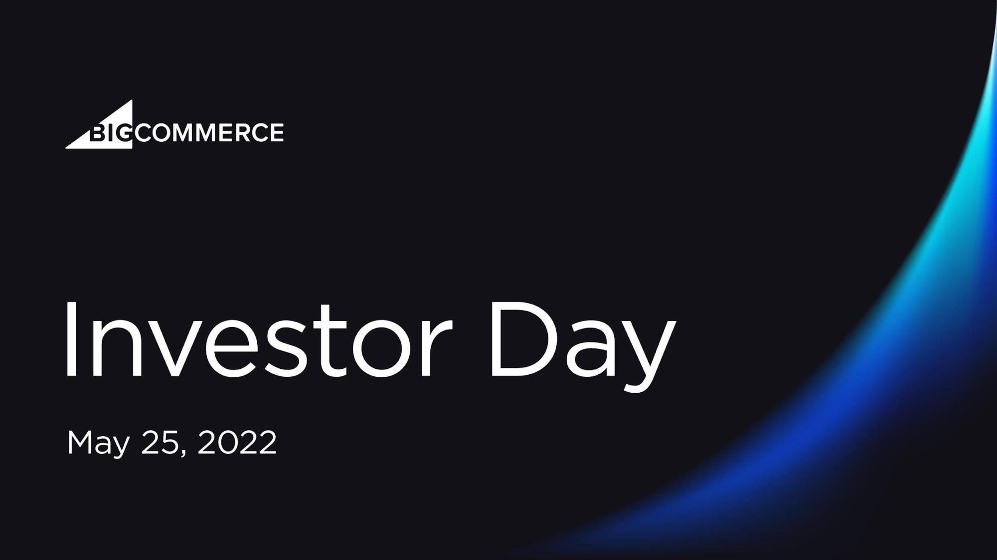 BigCommerce Investor Day Presentation Deck image