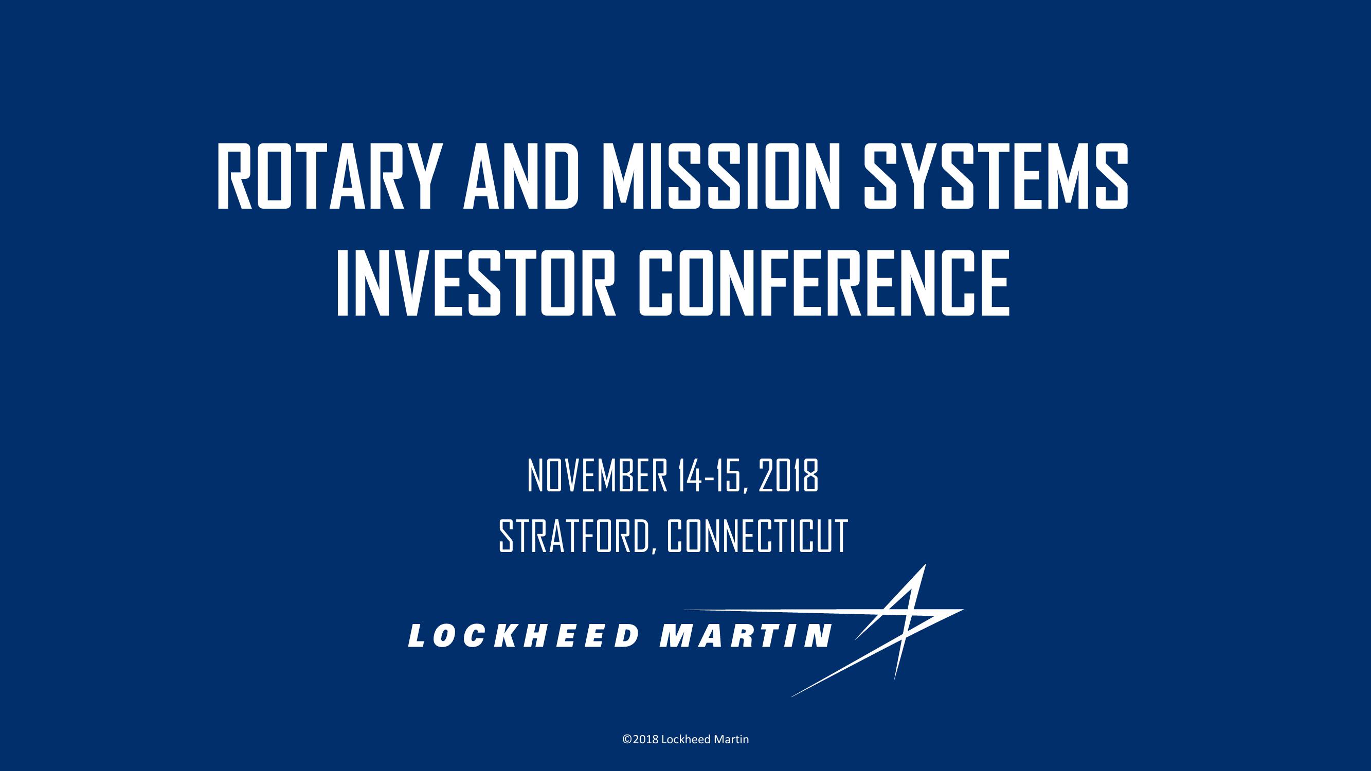 Rotary and Mission Systems Investor Conference image