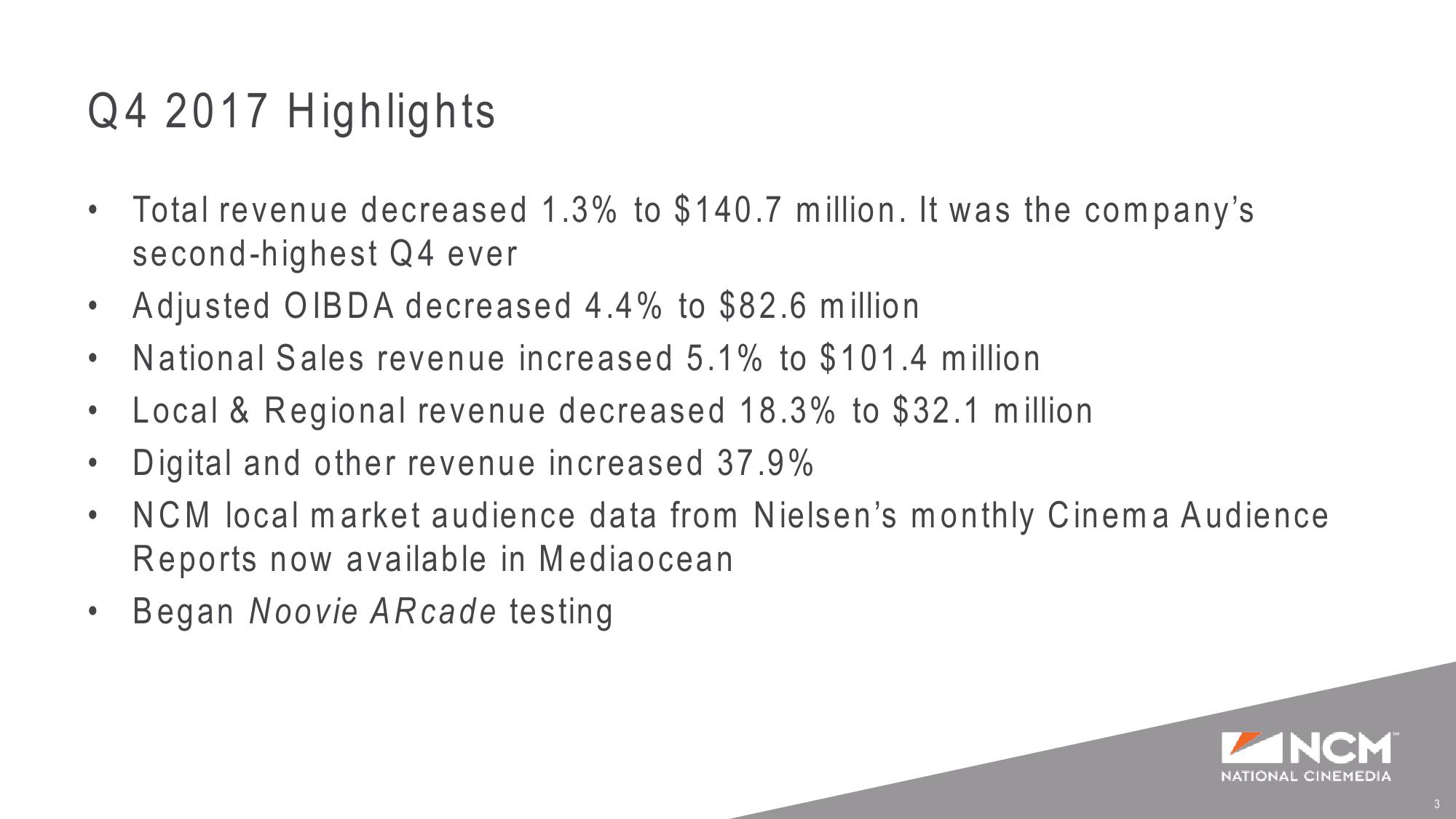 Q4’17 and Full Year Earnings Supplemental Presentation slide image #3