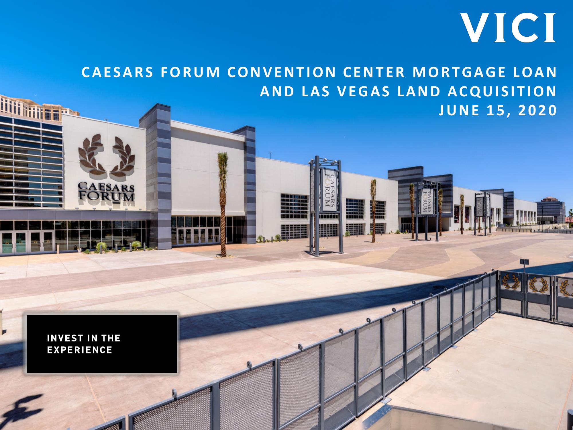 Caesars Forum Convention Center Mortgage Load and Las Vegas Land Acquisition image