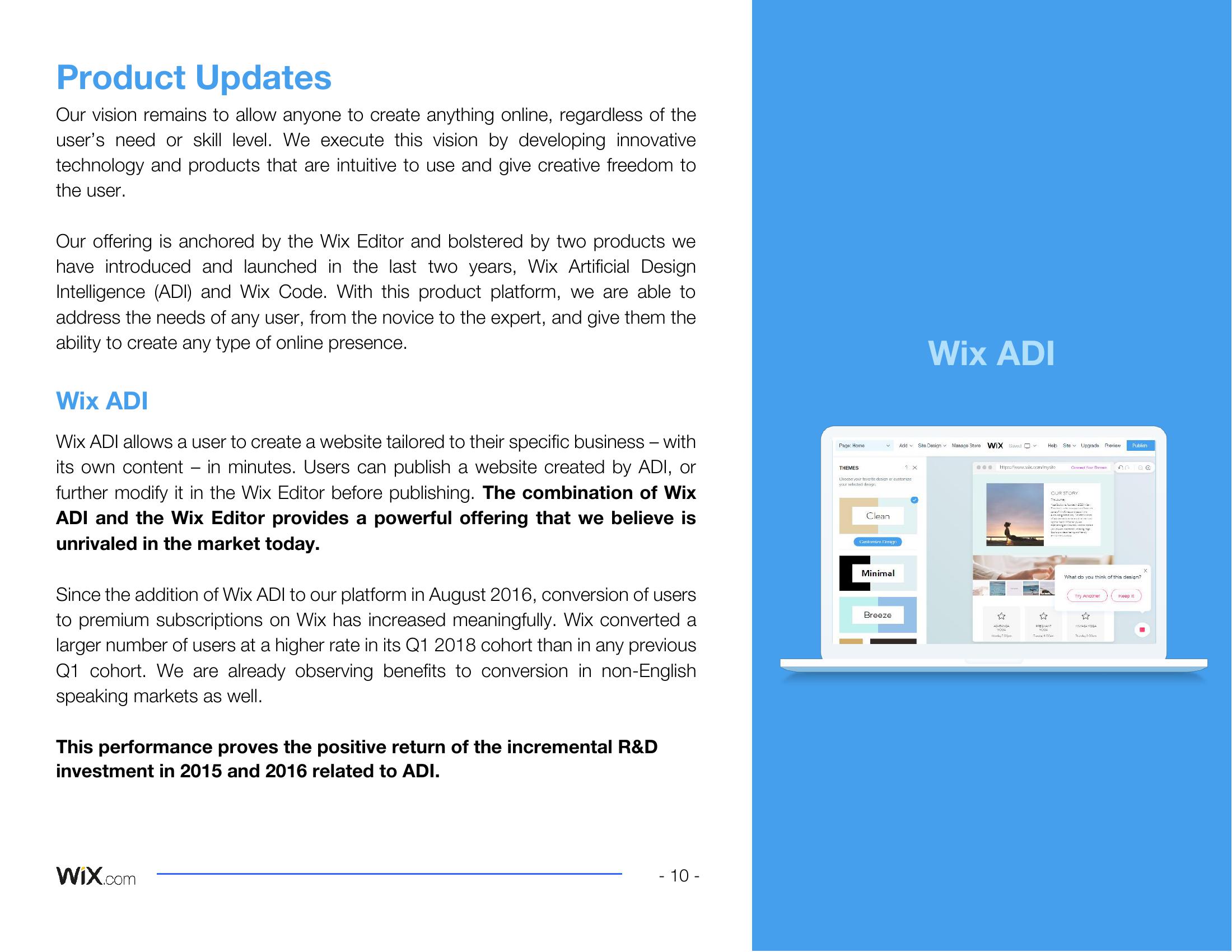 Wix Results Presentation Deck slide image #11