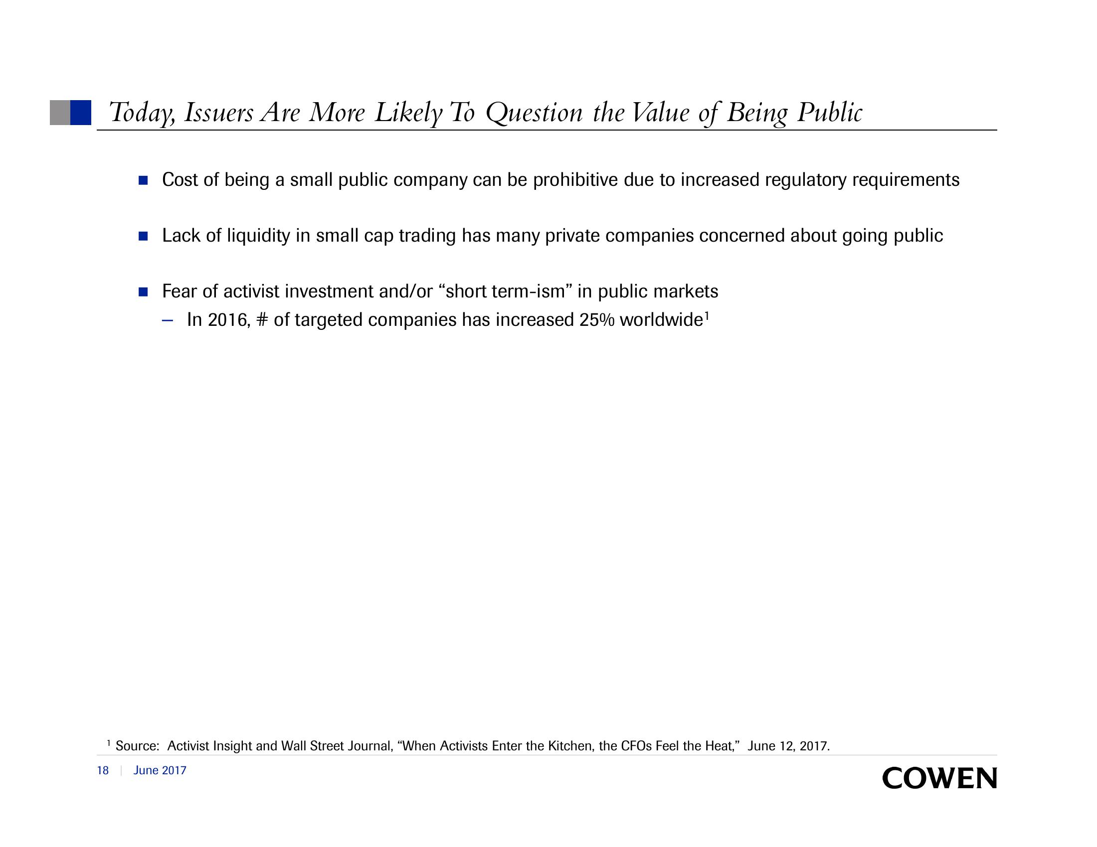 SEC Investor Advisory Committee Capital Formation, Smaller Companies, and the Declining Number of Initial Public Offerings slide image #18