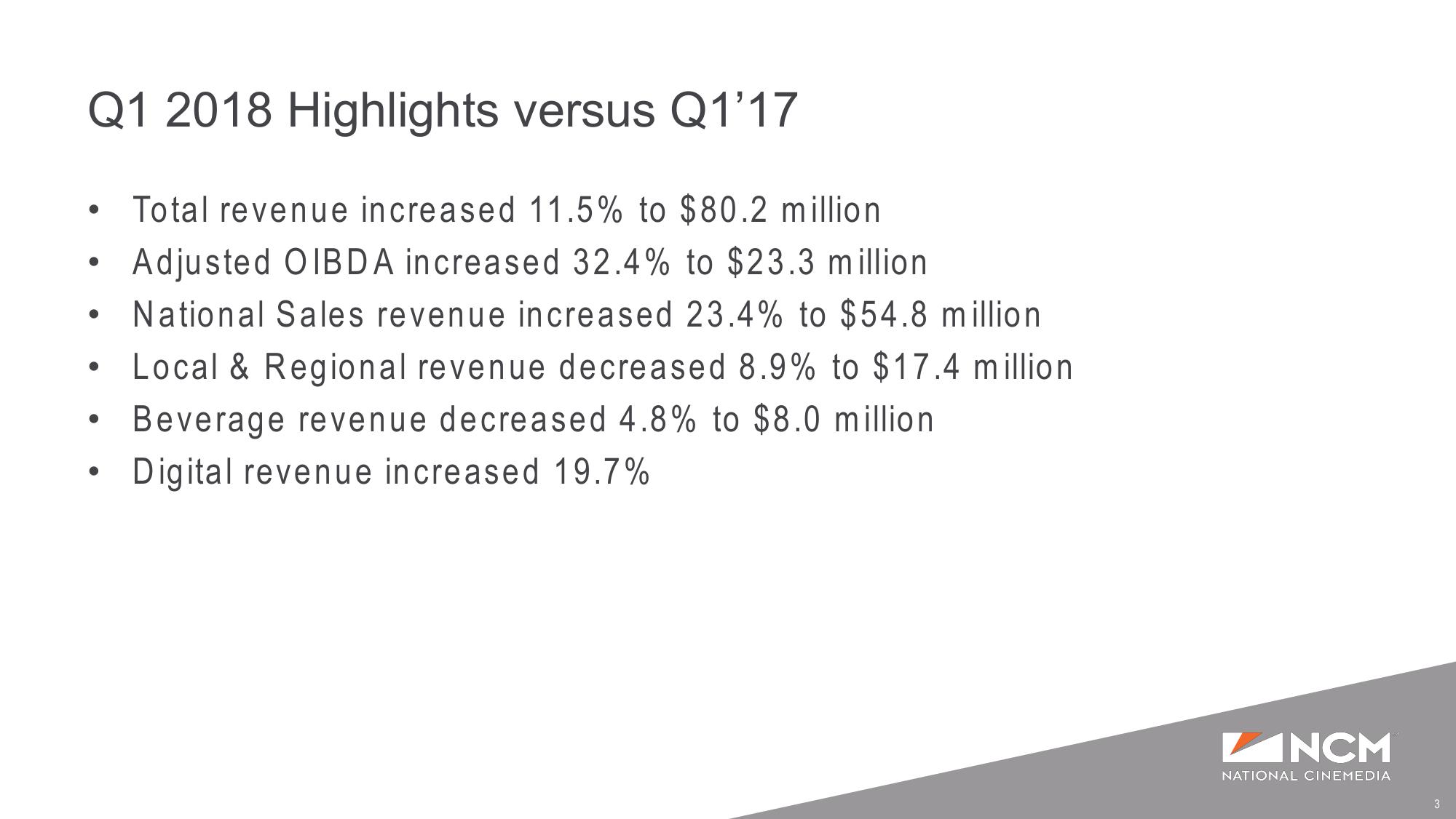 Q1’18 and Full Year Earnings Supplemental Presentation slide image #3