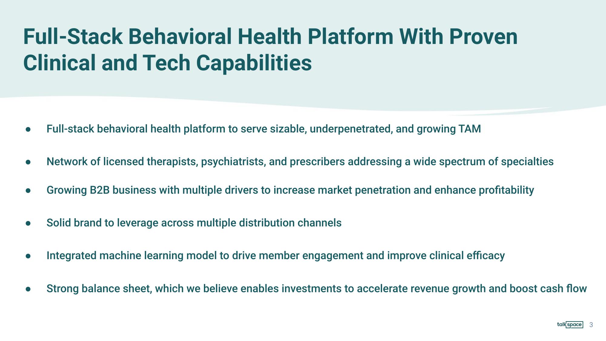 Talkspace Investor Conference Presentation Deck slide image #3