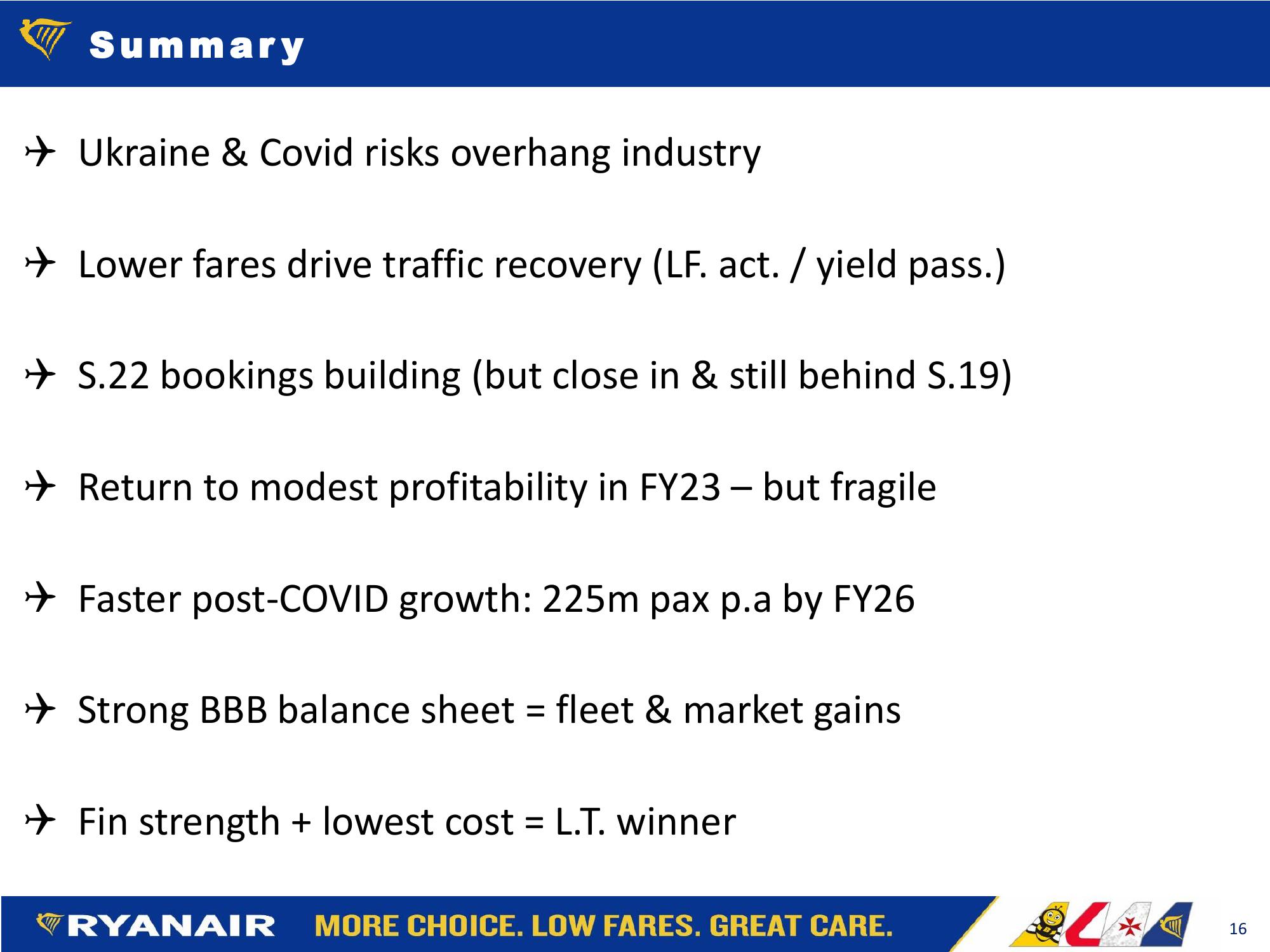 Ryanair Company Presentation slide image #16