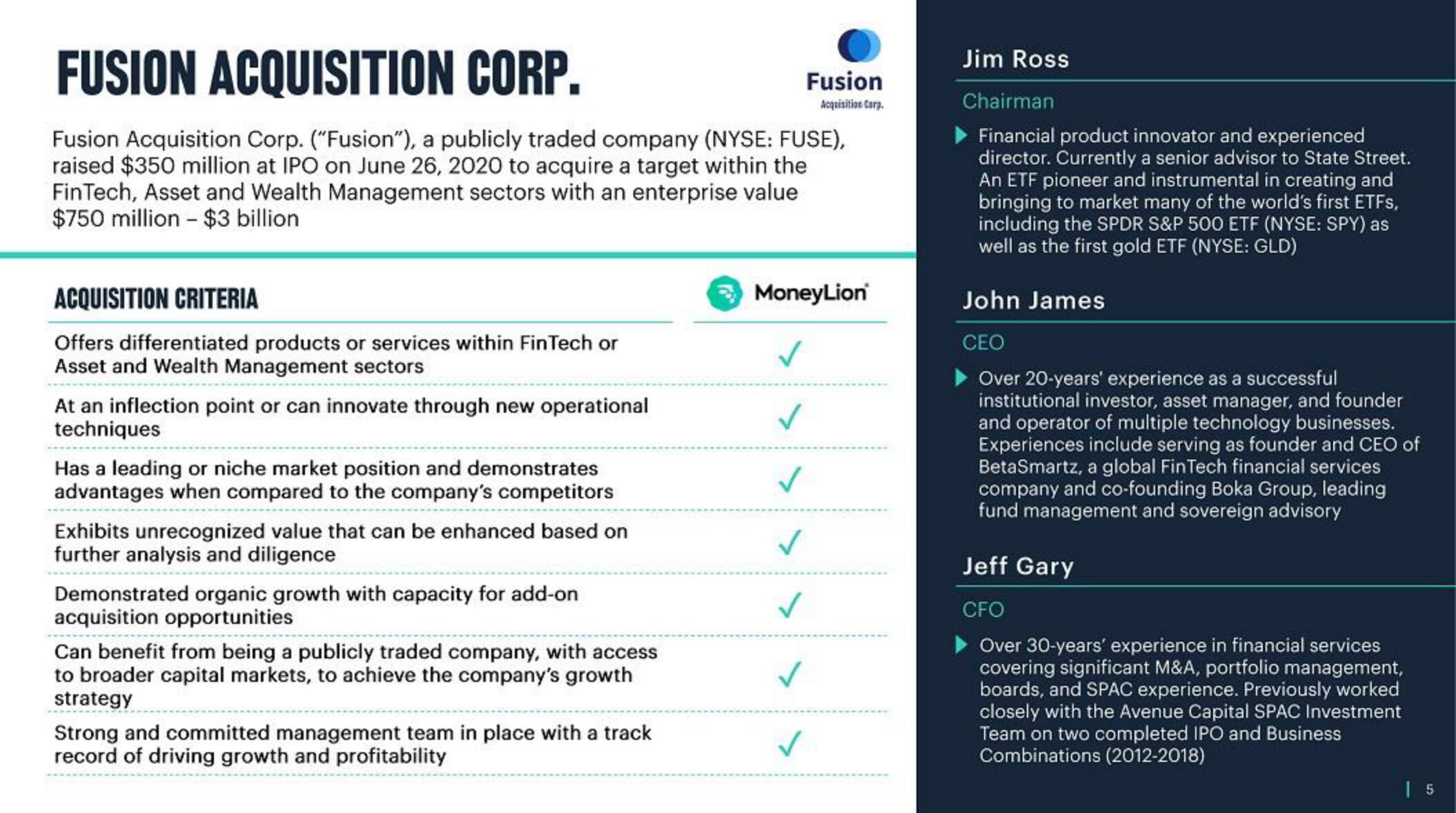 MoneyLion SPAC Presentation Deck slide image #5