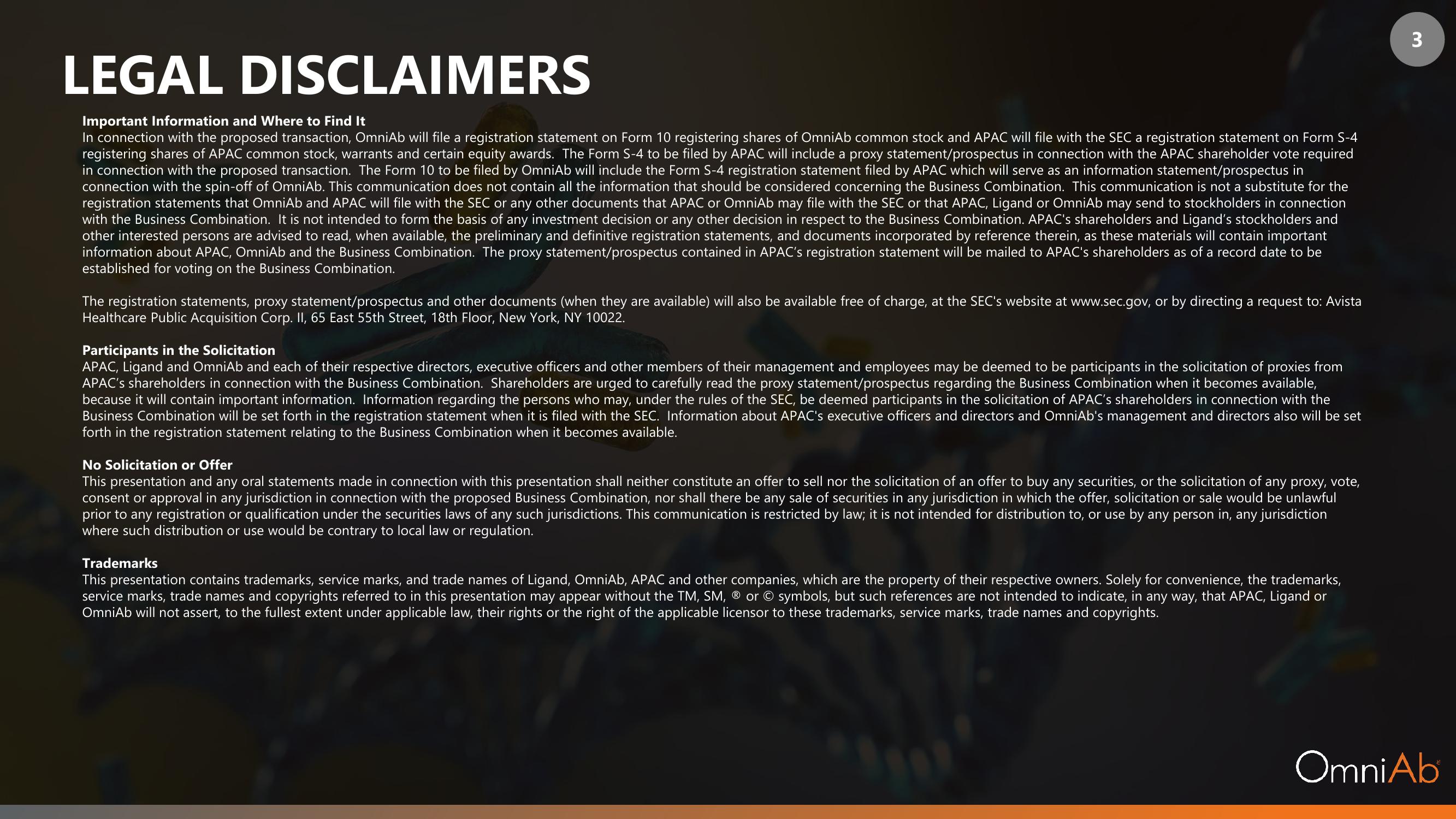 OmniAb SPAC Presentation Deck slide image #3