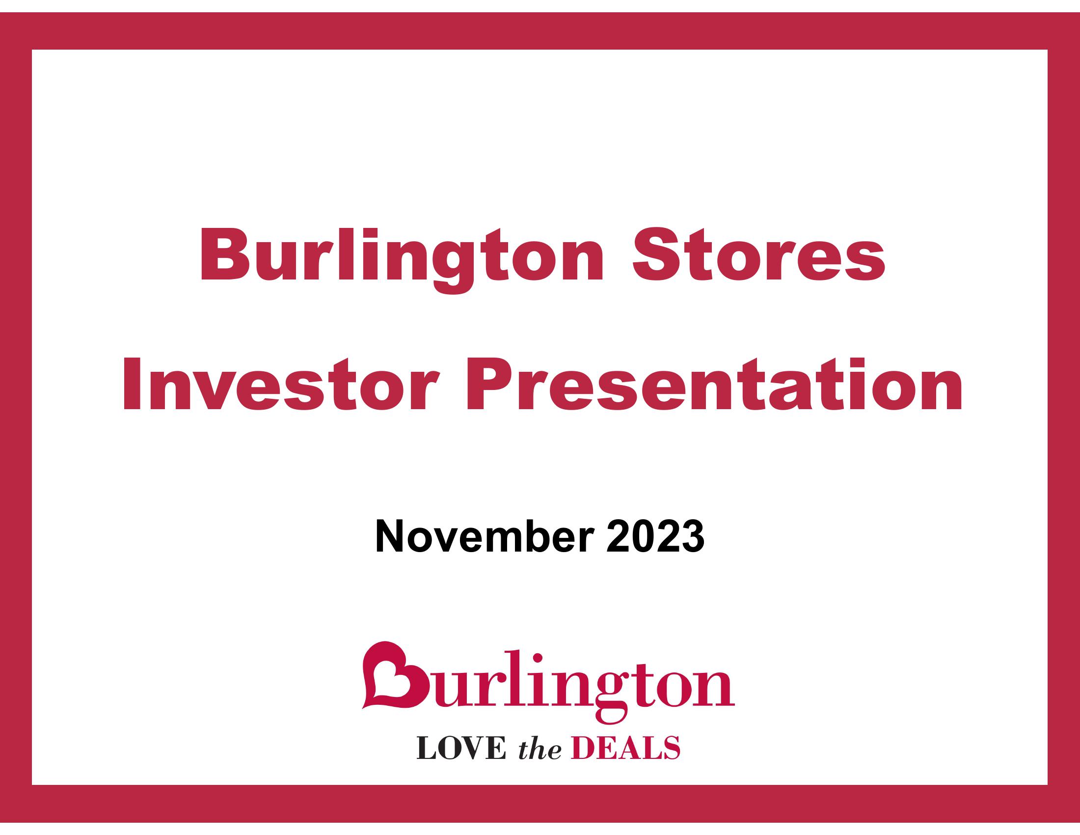 Burlington Stores Investor Presentation image