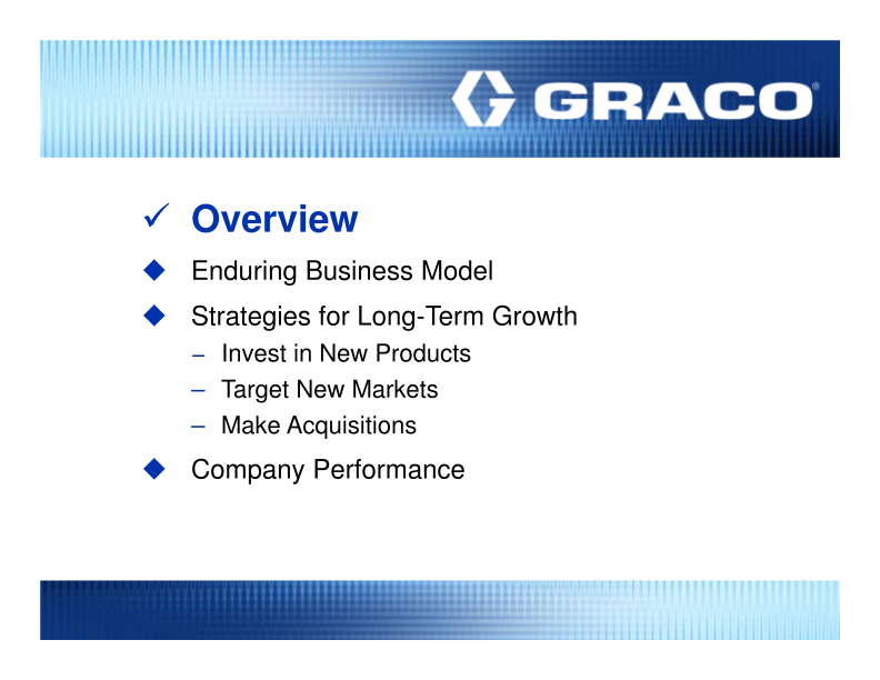 Graco Investor Presentation slide image #4