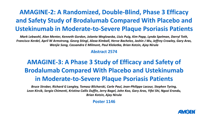 American Academy of Dermatology Investor Call slide image