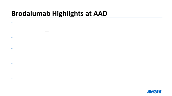 American Academy of Dermatology Investor Call slide image #8