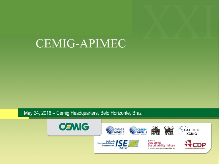 21st Annual Cemig-Apimec Meeting image