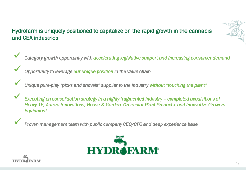 Hydrofarm Investor Presentation slide image #21