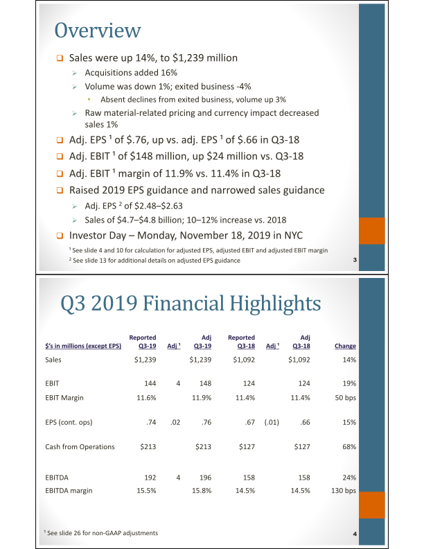 Third Quarter Summary Financial Information slide image #3