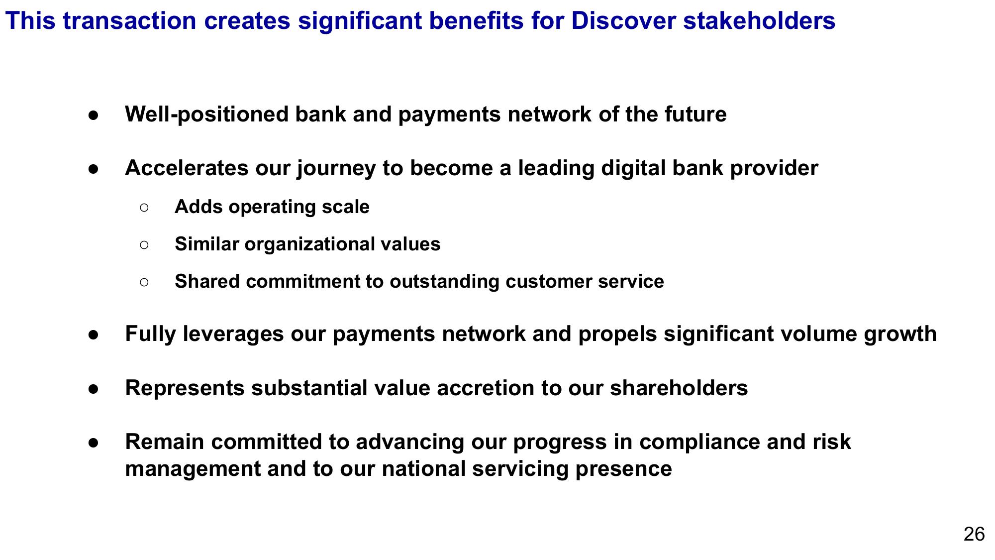 Capital One’s acquisition of Discover slide image #26