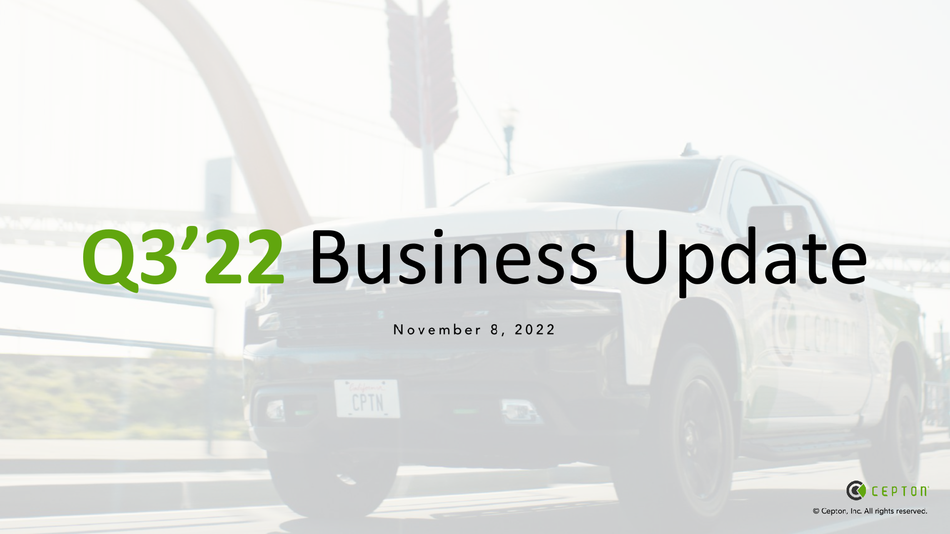 Q3’22 Business Update image