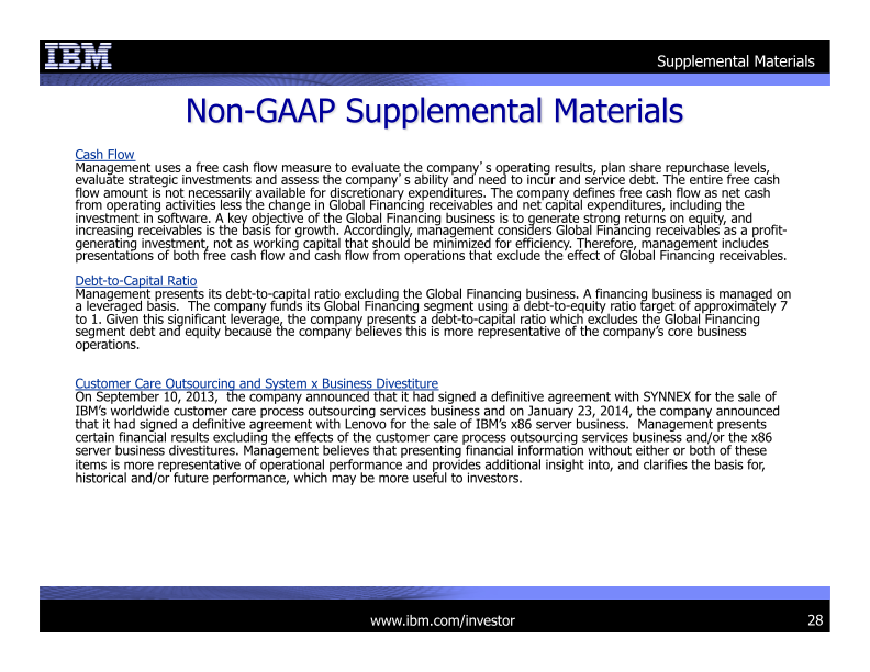 IBM 4Q 2014 Earnings Presentation  slide image #29