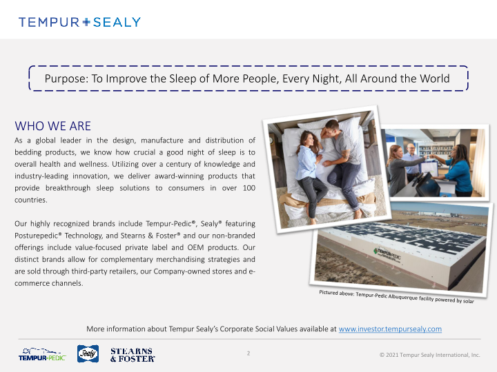 Tempur Sealy Company Presentation slide image #3