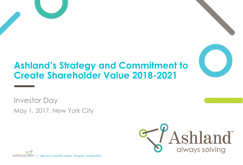 Ashland’s Strategy and Commitment to Create Shareholder Value 2018-2021 image