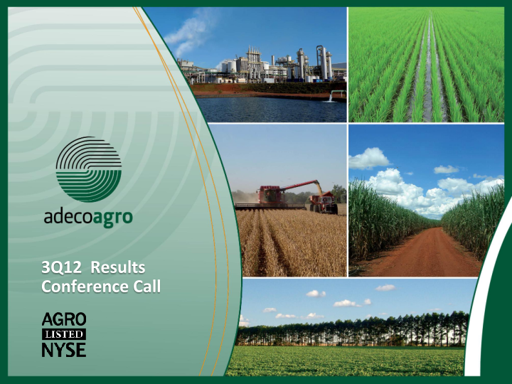 3Q12 Results Conference Call image