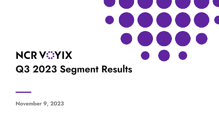 Q3 2023 Segment Results image