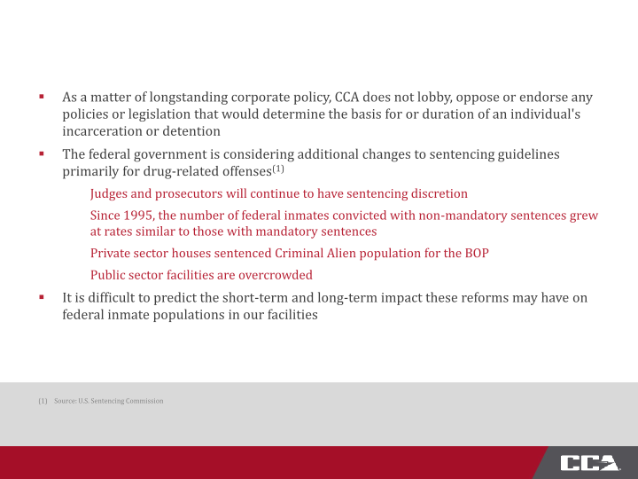 CoreCivic Third Quarter 2015 Investor Presentation slide image #23