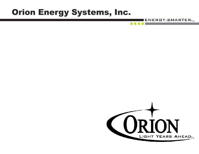 Orion Energy Systems Inc Investor Presentation image