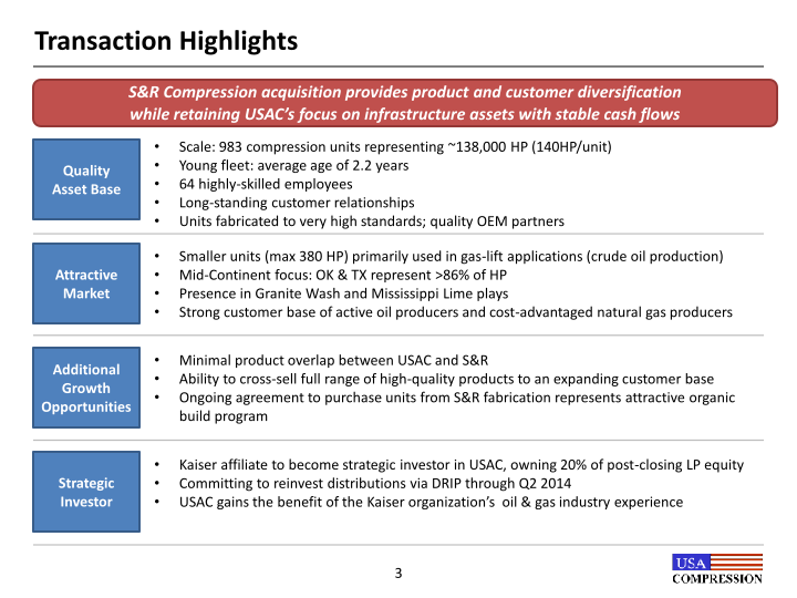 Acquisition of S&R Compression Rental Fleet  slide image #5