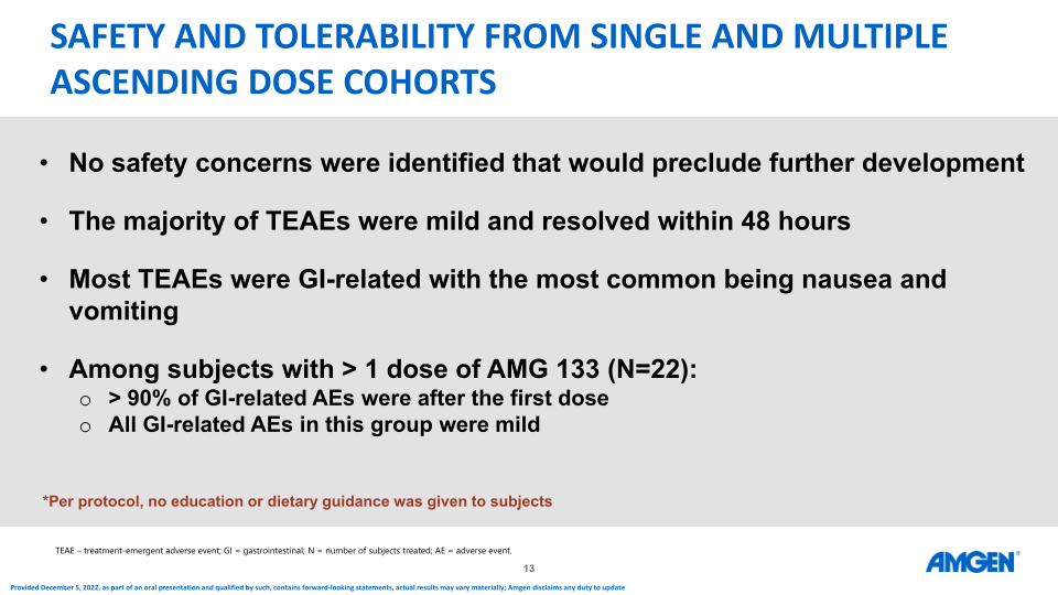 AMG 133 Program Update slide image #14