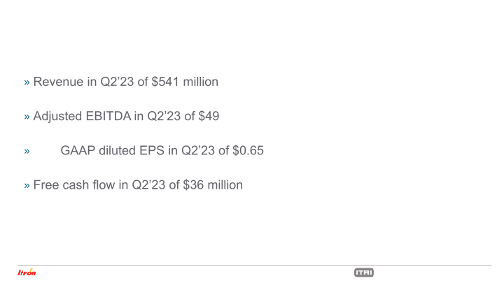 Second Quarter 2023 Earnings Conference Call slide image #5