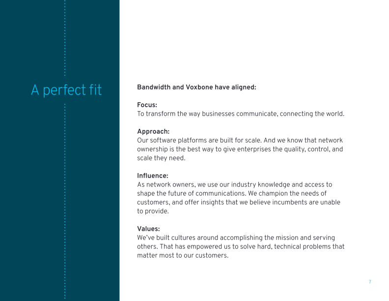 Bandwidth + Voxbone Company Presentation slide image #8