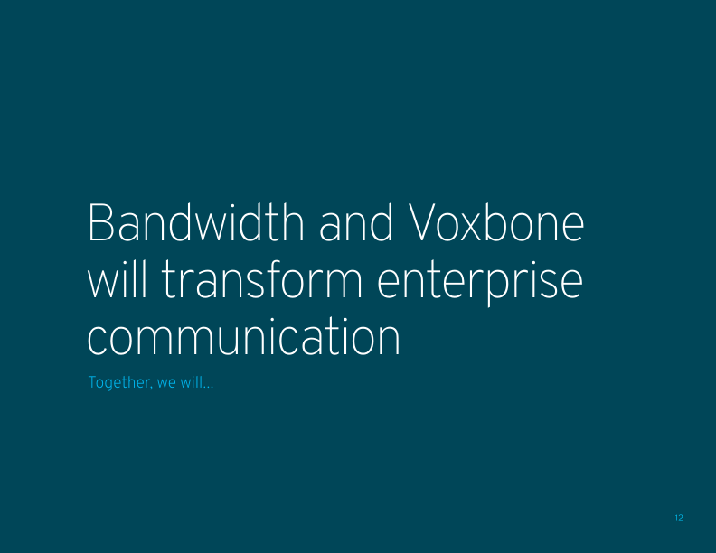 Bandwidth + Voxbone Company Presentation slide image #13