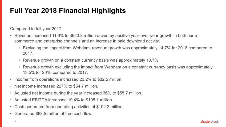 Shutterstock Fourth Quarter and Full Year 2018 slide image #5