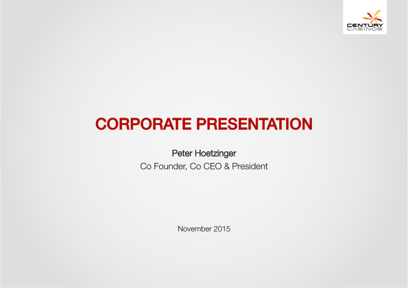 Century Casinos Corporate Presentation image