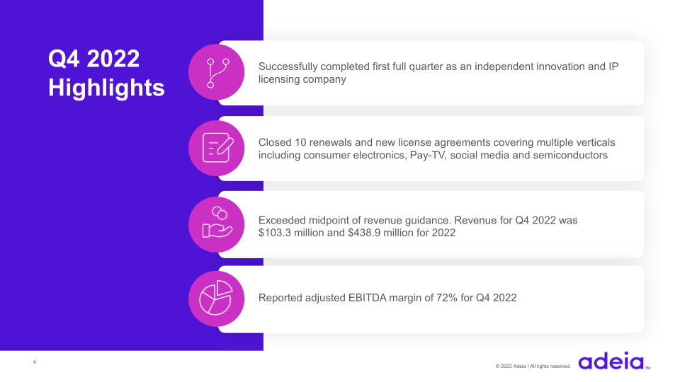 Adeia Q4 & FY 2022 Earnings slide image #5